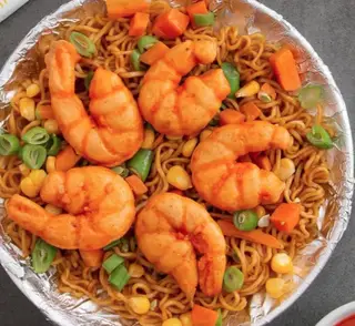 Hình ảnh Mì trộn tôm định hình