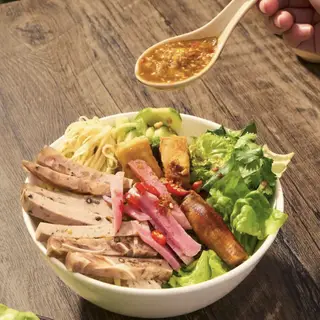 Hình ảnh Bún mắm nêm nem - chả - chả ram