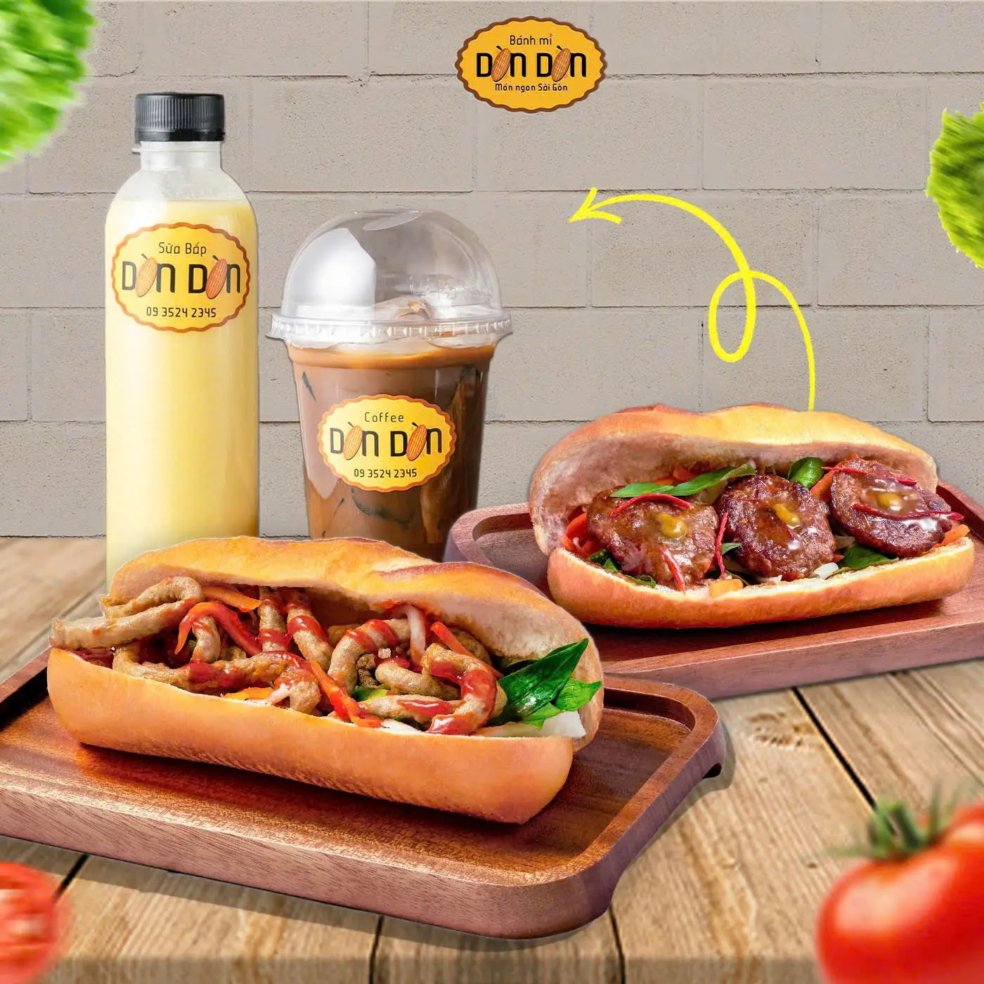 Hình ảnh Bánh Mì Thịt Nướng Dòn Dòn, Bánh Mì Chả Cá, Sữa Bắp - Đường B4