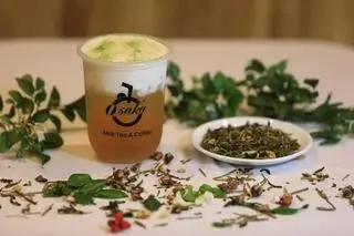 Hình ảnh Lục trà chanh dây macchiato