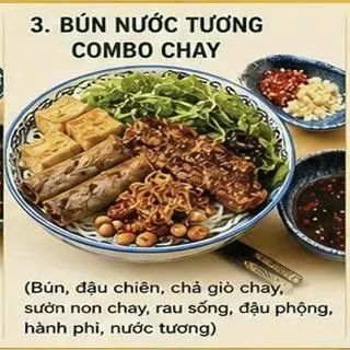 Hình ảnh Bún nước tương combo chay