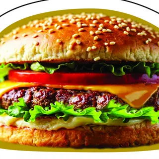 Hình ảnh Hamburger bò lớn + Phô Mai lát 