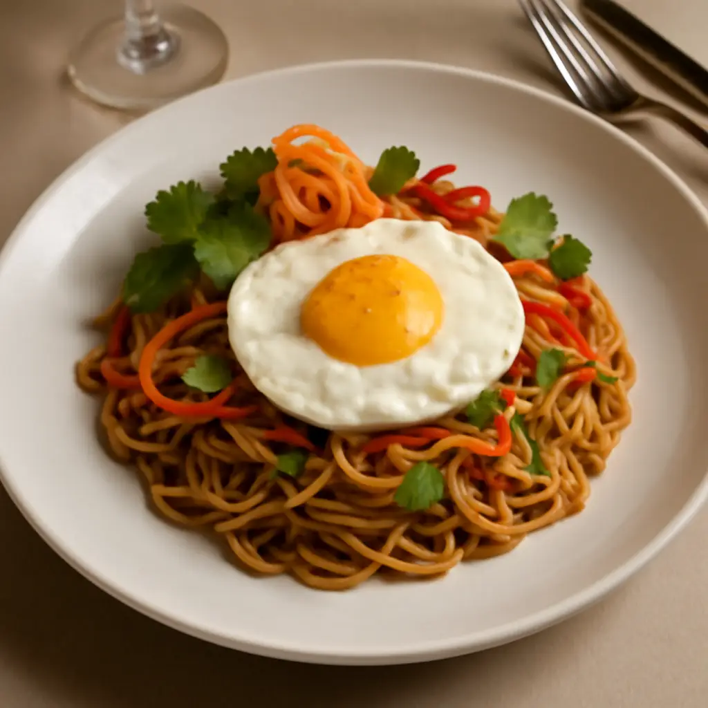 Hình ảnh Mì Trộn Trứng Ốp La 