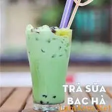 Hình ảnh Trà sữa vị bạc hà+có toppinh