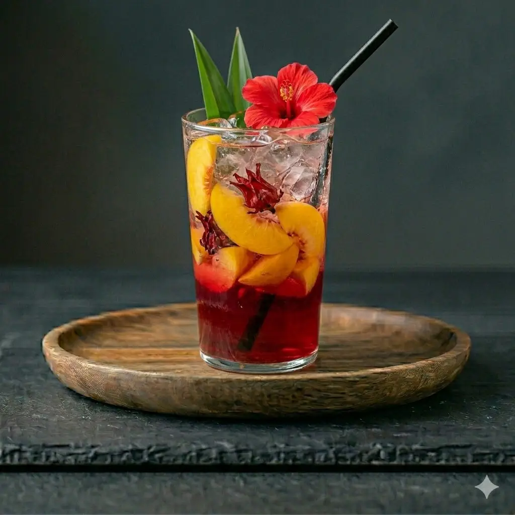 Hình ảnh Trà Đào Hạt Chia