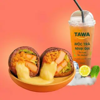 Hình ảnh Combo cơm cuộn phô mai gà nướng - mộc trà nhiệt đới