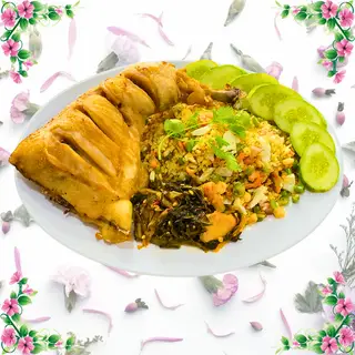 Hình ảnh Cơm chiên dương châu - đùi góc tư