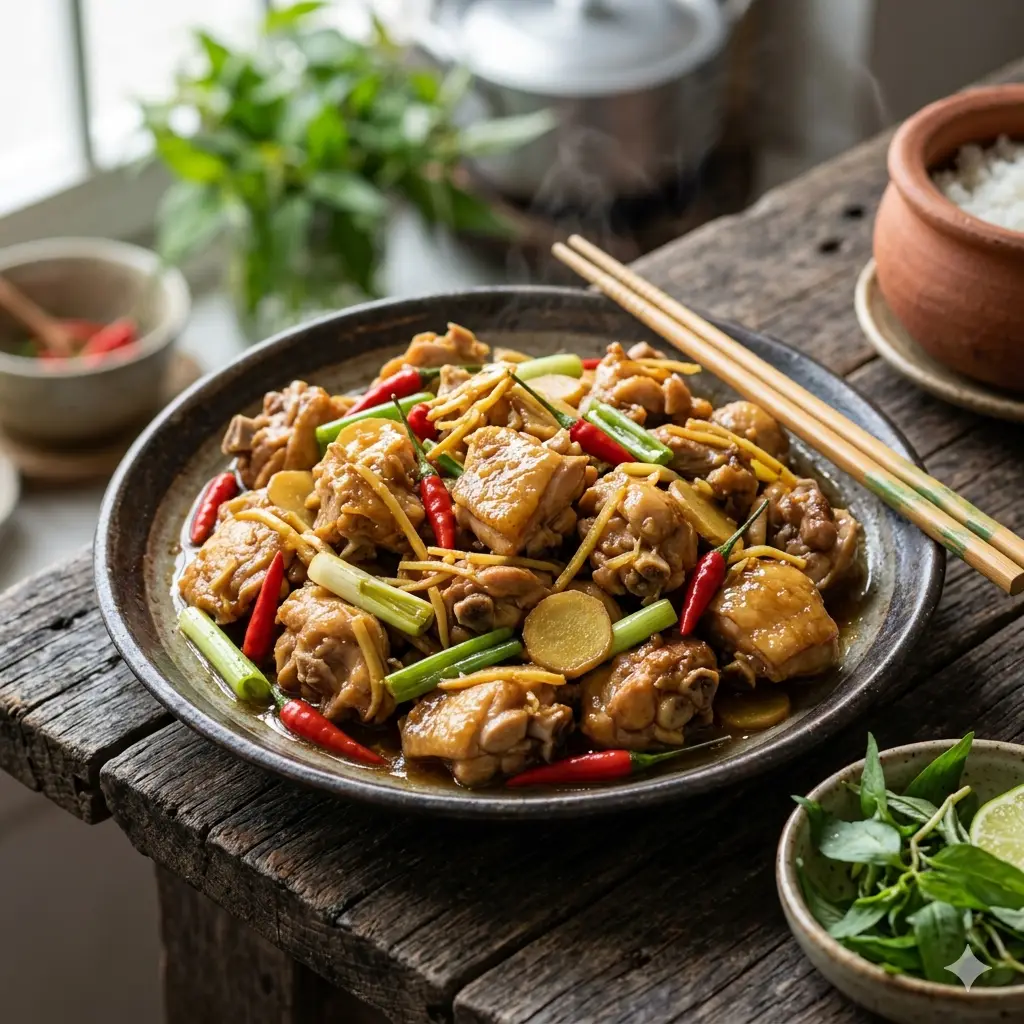 Hình ảnh Cơm gà kho sả ớt