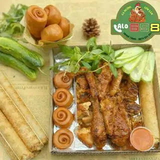 Hình ảnh Combo gà nướng cơm lam bánh bao