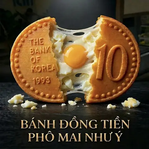 Hình ảnh Combo Bánh đồng tiền phô mai + trứng + Nước dừa tươi