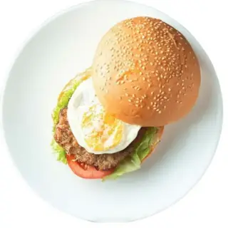 Hình ảnh Hamburger bò trứng