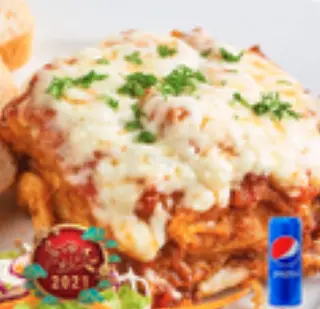 Hình ảnh Mỳ Ý Spaghetti bỏ lò Bò băm - Pepsi/7up
