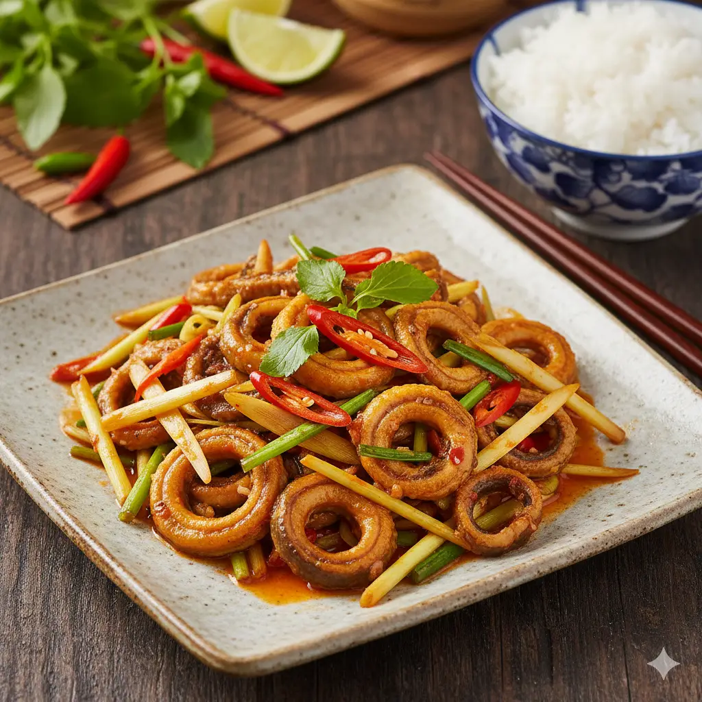 Hình ảnh Lươn xào sả ớt