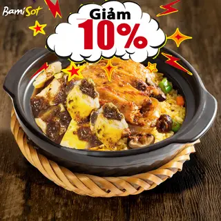 Hình ảnh Cơm thố gà bbq trứng cuộn