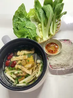 Hình ảnh Lẩu nấm chay 1 người
