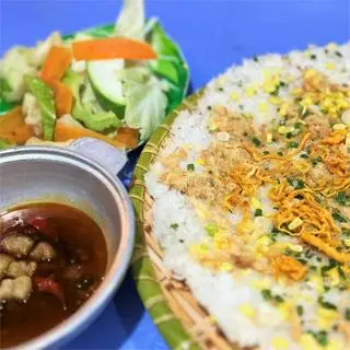 Hình ảnh Cơm cháy mỡ hành - chà bông - rau luộc - kho quẹt
