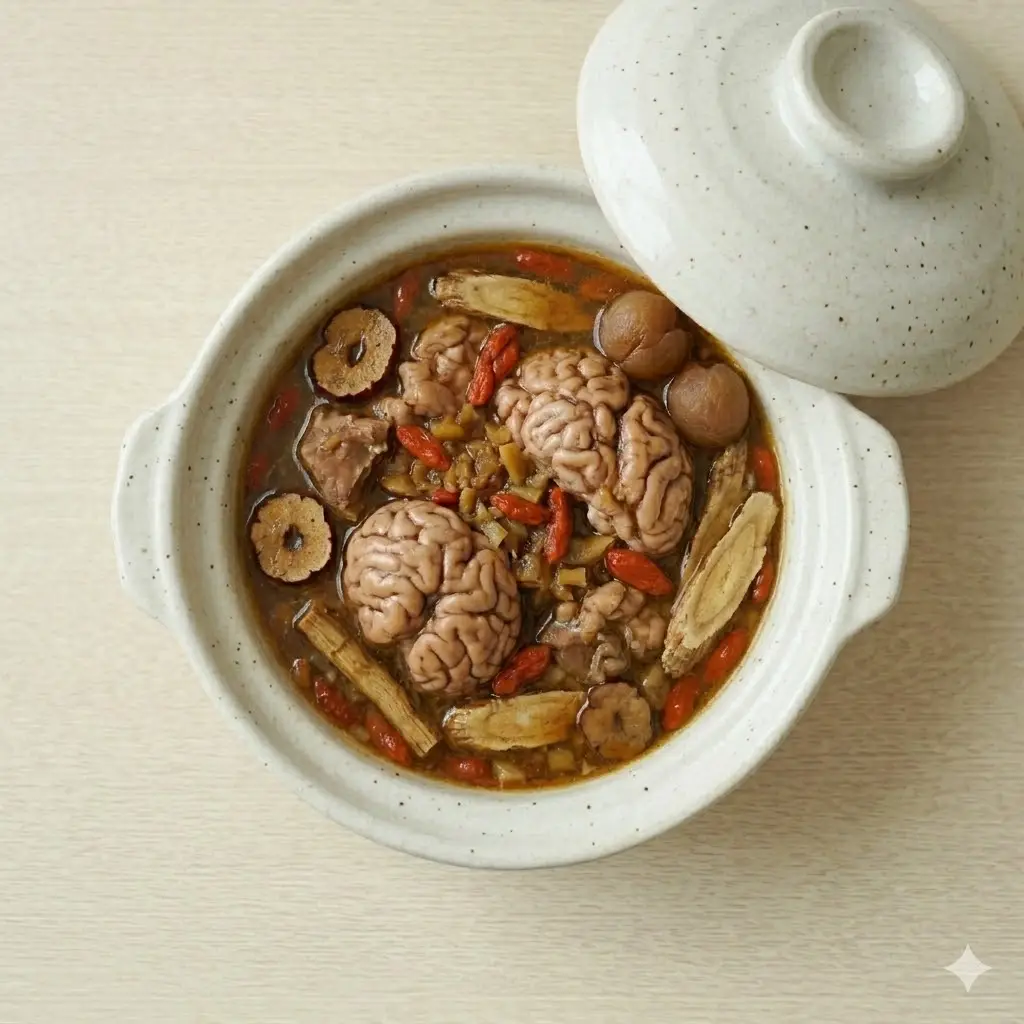 Hình ảnh Óc heo tiềm thuốc bắc