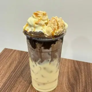 Hình ảnh Sữa chuối sốt cacao dẻo pudding chuối