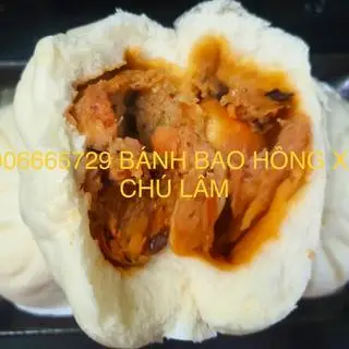 Hình ảnh Bánh bao hồng xíu trứng cút
