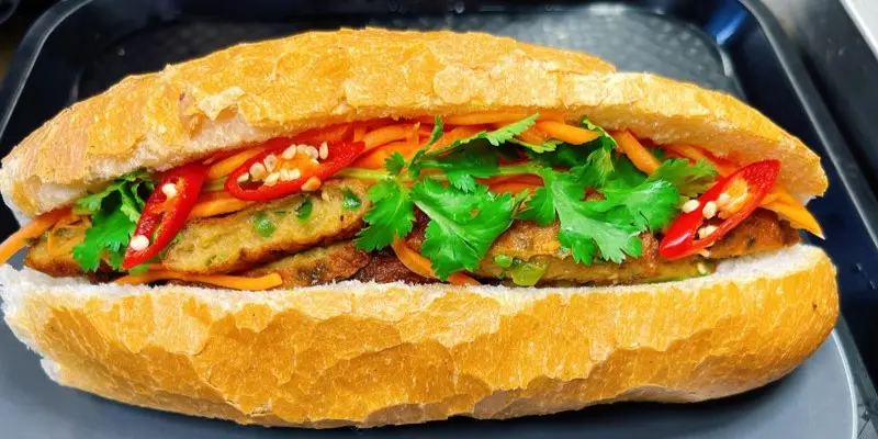Hình ảnh Bánh Mì Thịt Nướng Dòn Dòn - Bánh Mì Chả Cá & Sữa Bắp - Đường 12