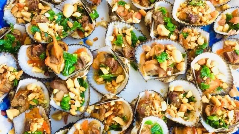 Hình ảnh Sò lông nướng mỡ hành