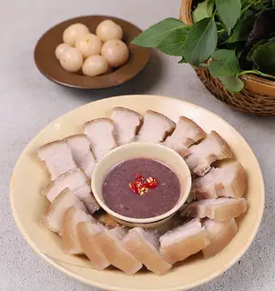 Hình ảnh Cơm thịt luộc cà pháo