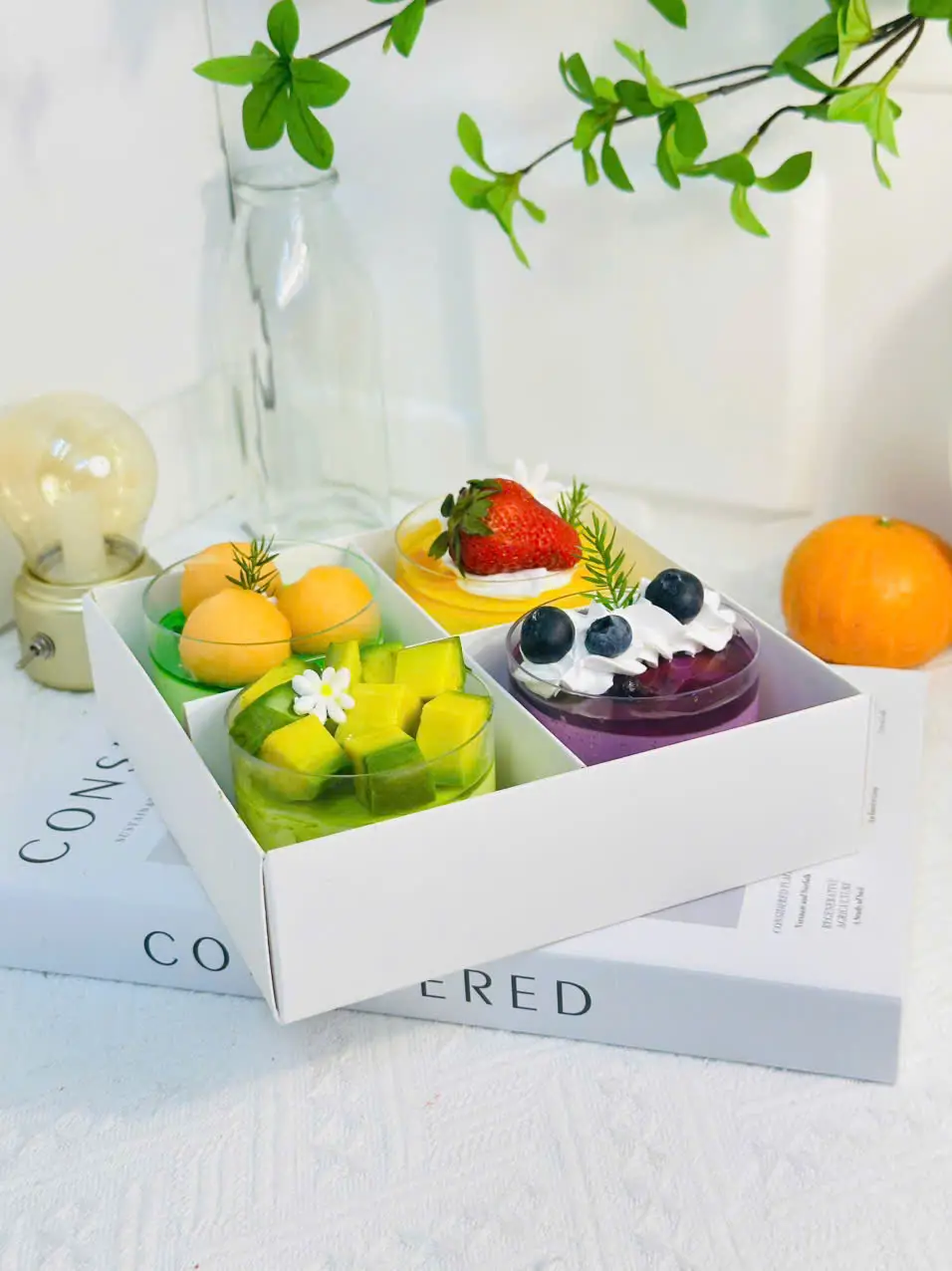 Hình ảnh Set mousse 4 vị xoài - bơ - dưa lưới - việt quất