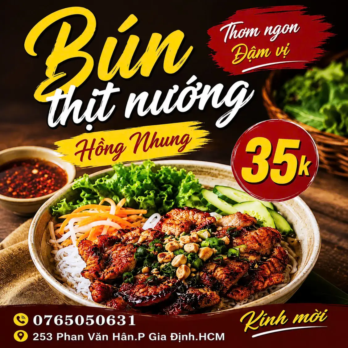 Hình ảnh Bún Thịt Nướng Hồng Nhung - Phan Văn Hân