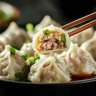 Hình ảnh Sủi Cảo nhân thịt bò hành tây