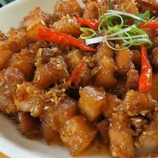 Hình ảnh Cơm thịt ba rọi xào mắm ruốc