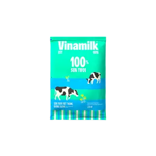 Hình ảnh Sữa tươi tiệt trùng Vinamilk 100% Không Đường - Bịch 220ml _04FT1H