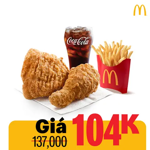 Hình ảnh Phần Ăn Cỡ Vừa 2 Miếng Gà Rán