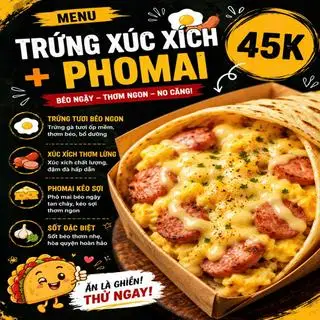 Hình ảnh Trứng xúc xích - phô mai