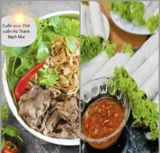 Hình ảnh Combo ăn trưa và tối: Phở cuốn truyền thống 5 (chiếc) và Bún trộn bò