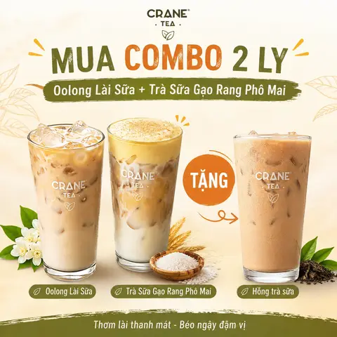 Hình ảnh [Mua 2 tặng 1] - Olong Lài Sữa + Trà Sữa Gạo Rang Phô Mai tặng Trà Sữa Lài