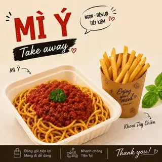 Hình ảnh Mì Ý sốt bò bằm - khoai tây chiên