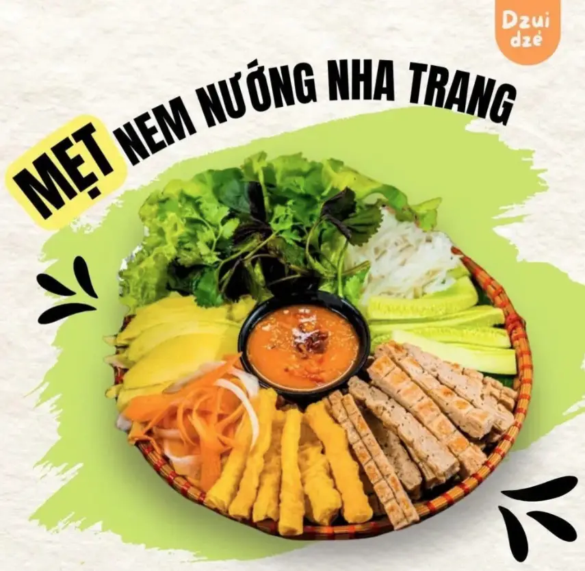 Hình ảnh Mẹt nem nướng Nha Trang Dzẻ Dzẻ