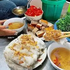Hình ảnh Bánh cuốn chả quế - thịt xiên nướng