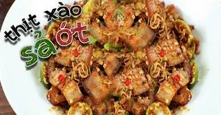 Hình ảnh Cơm thịt xào sả ớt