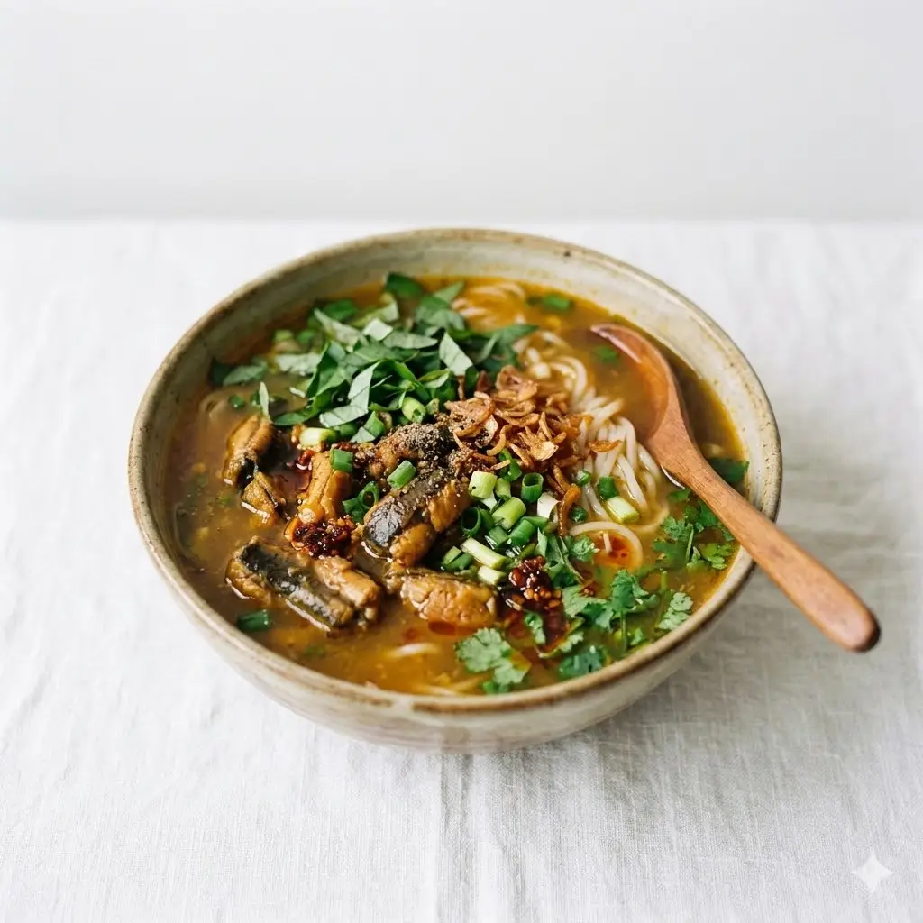 Hình ảnh Súp lươn bánh mì rán
