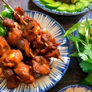Hình ảnh Mề gà nướng bbq