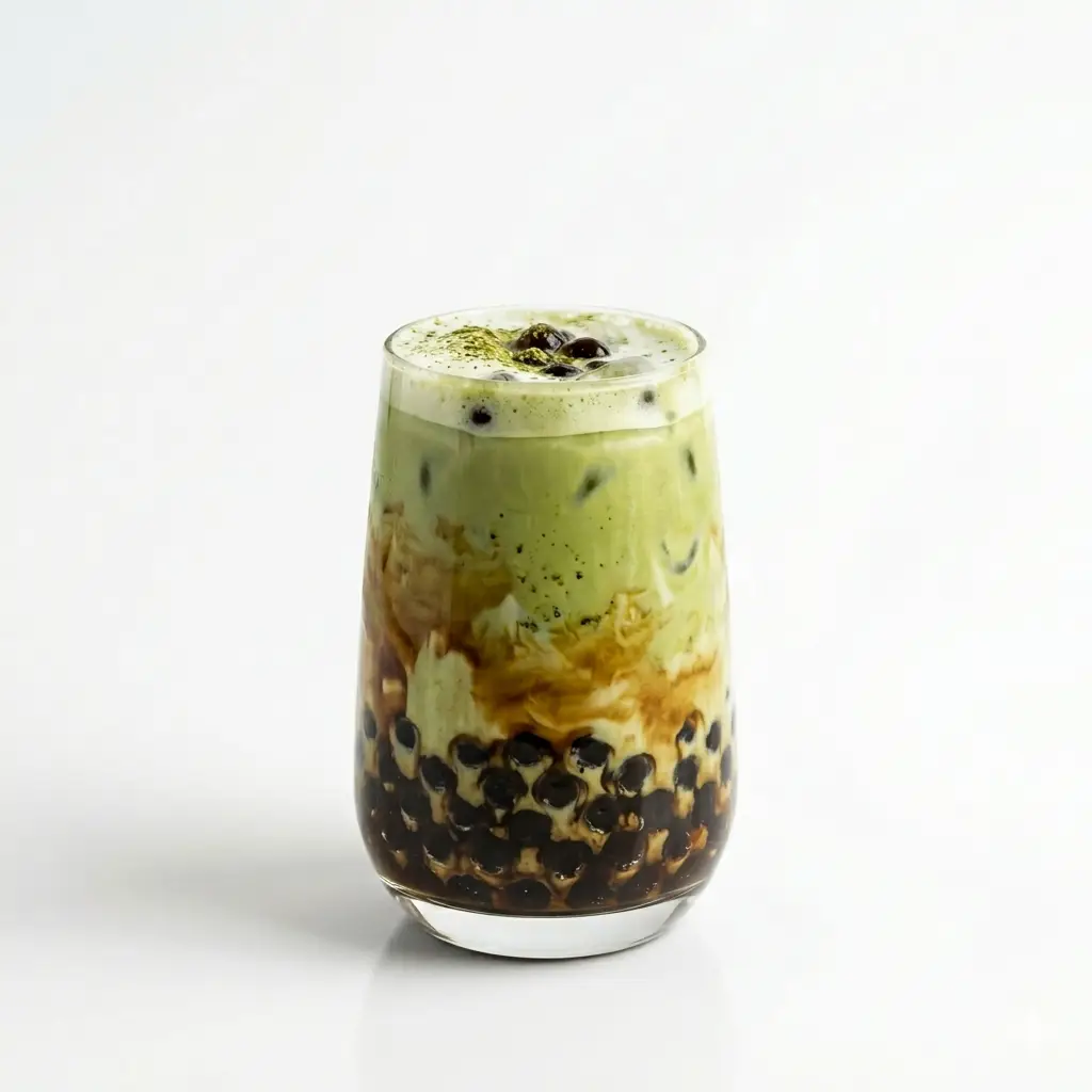 Hình ảnh Sữa tươi matcha trân châu đường đen