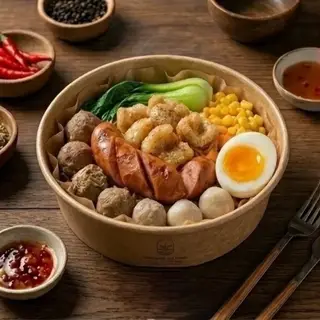 Hình ảnh Mỳ Trộn Viên Chiên Đặc Biệt+Trứng
