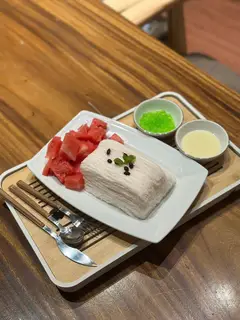 Hình ảnh Bingsu bún dưa hấu - watermelon silk bingsu