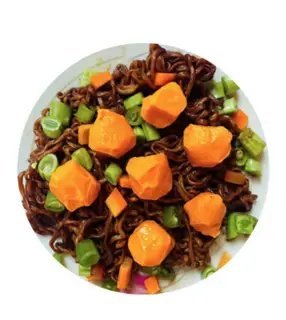 Hình ảnh Mì tương đen tôm viên