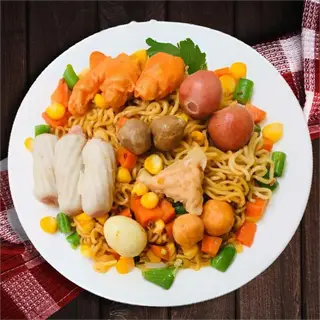 Hình ảnh Mì trộn cá viên premium - trà kiwi