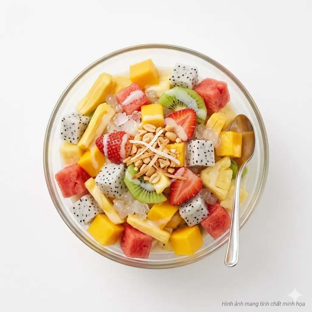 Hình ảnh Trái cây dầm sốt - yogurt