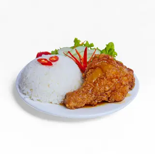 Hình ảnh Cơm gà sốt mật ong