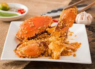 Hình ảnh Cua thịt cháy tỏi size nhỏ 400g