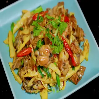 Hình ảnh Ếch xào măng cay